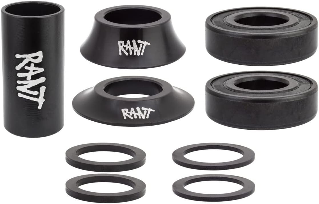 RANT MID BB BOTTOM BRACKET KIT 19mm BMX BIKE SEALED BEARINGS SUBROSA BLACK NEW