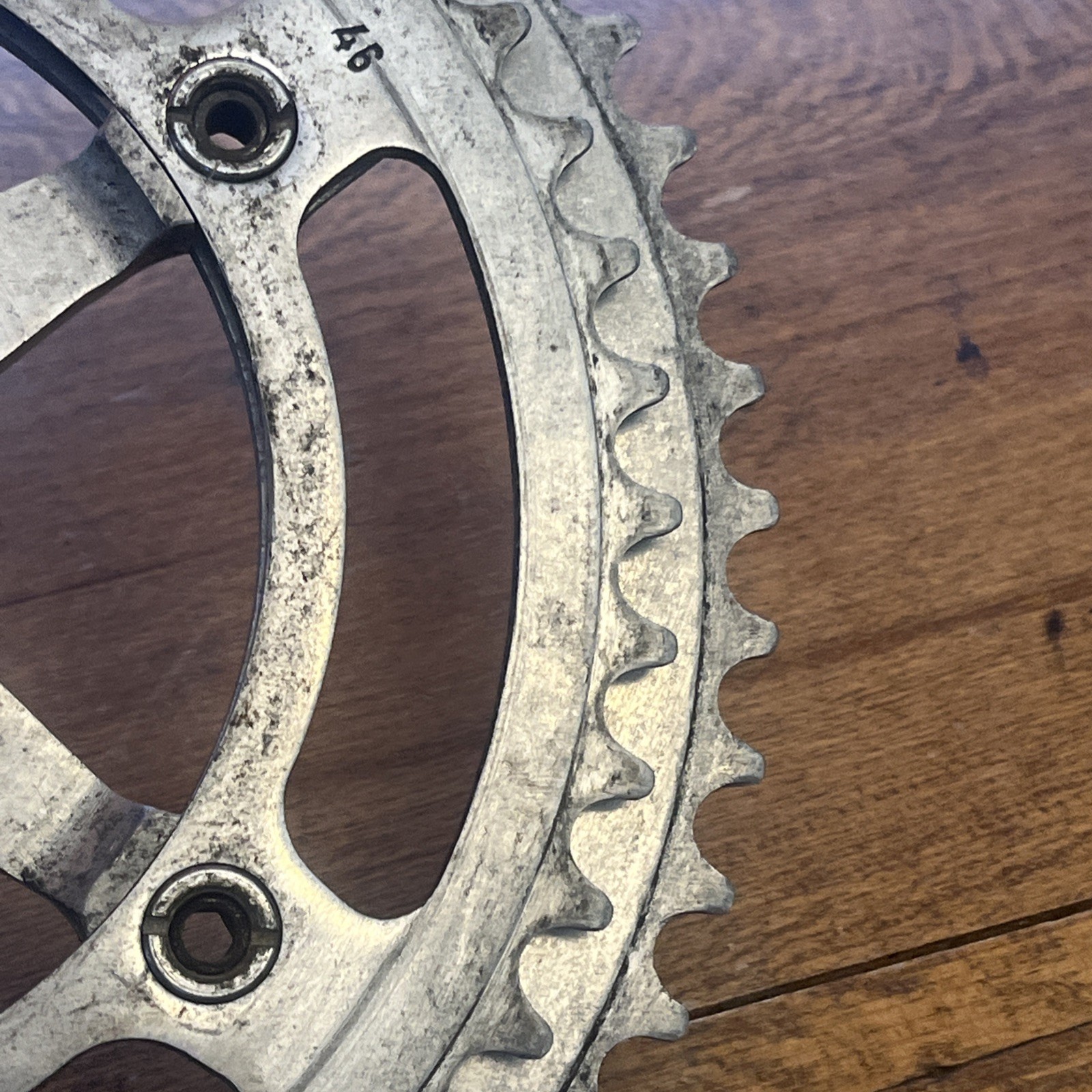 Vintage Nervar Star Drive Side Crank 52/46 T 128 BCD ~see Pics/condition~ France