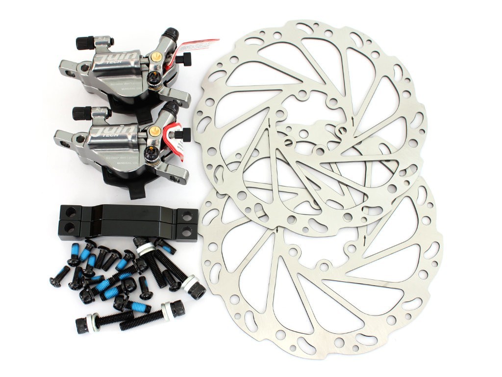 Juin Tech R1 Post Mount Hydraulic Disc Brake Caliper Front + Rear w/ 160mm rotor