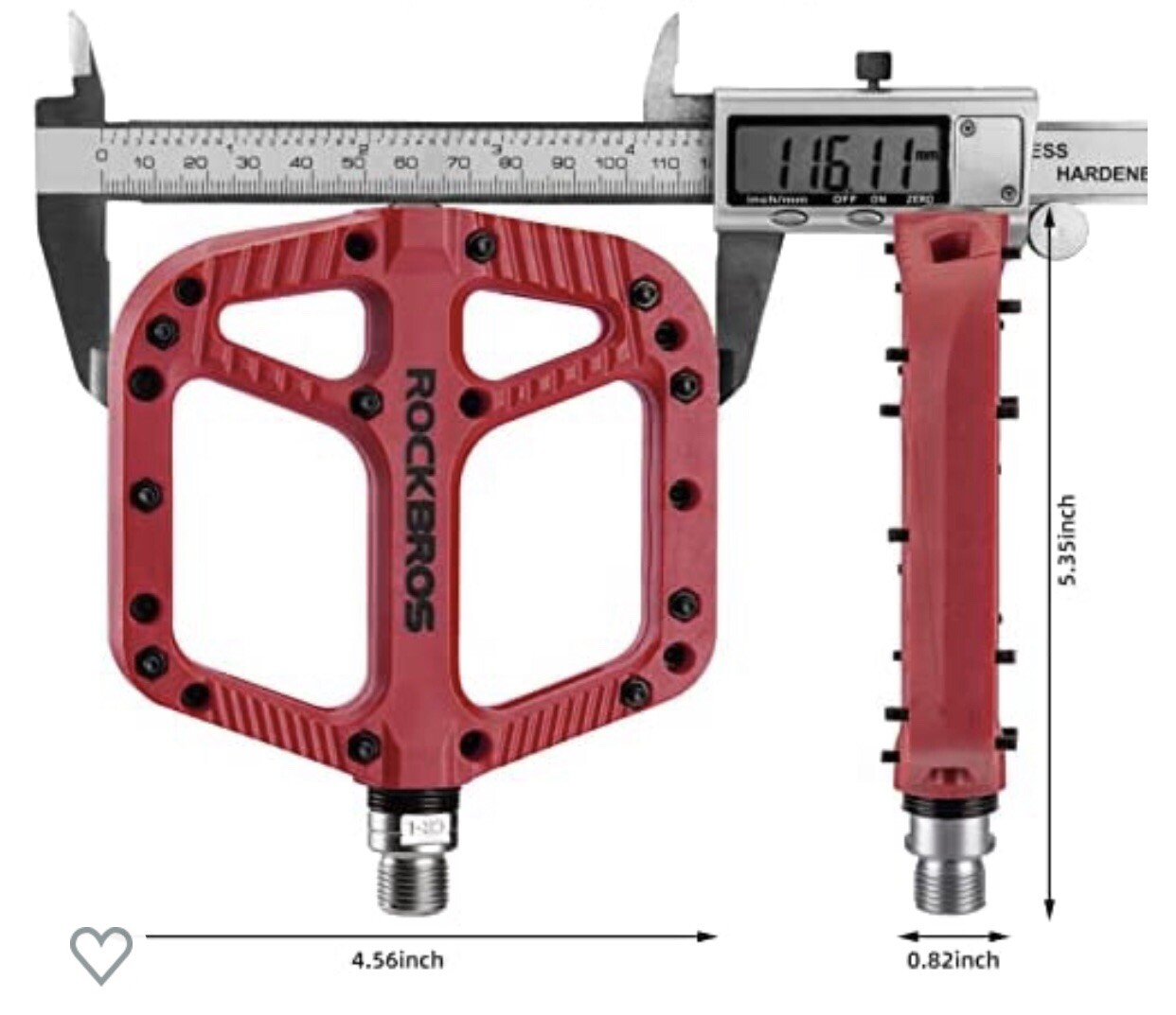 2 ROCKBROS Mountain Bike Pedals Nylon Composite Bearing 9/16″ MTB Bicycle Pedal