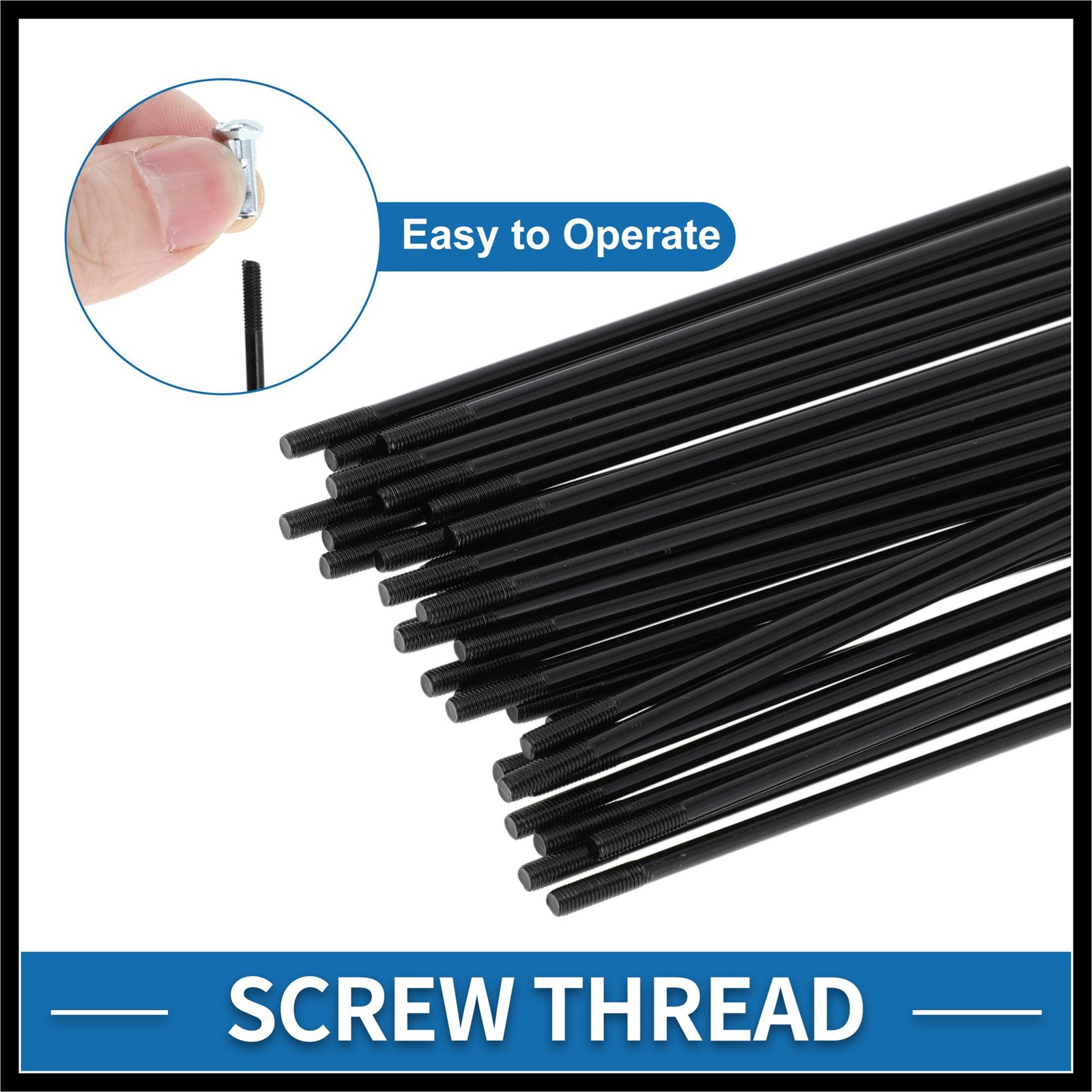 1Set 12G 220mm Length Bicycle Spokes Nipple Carbon Steel Universal