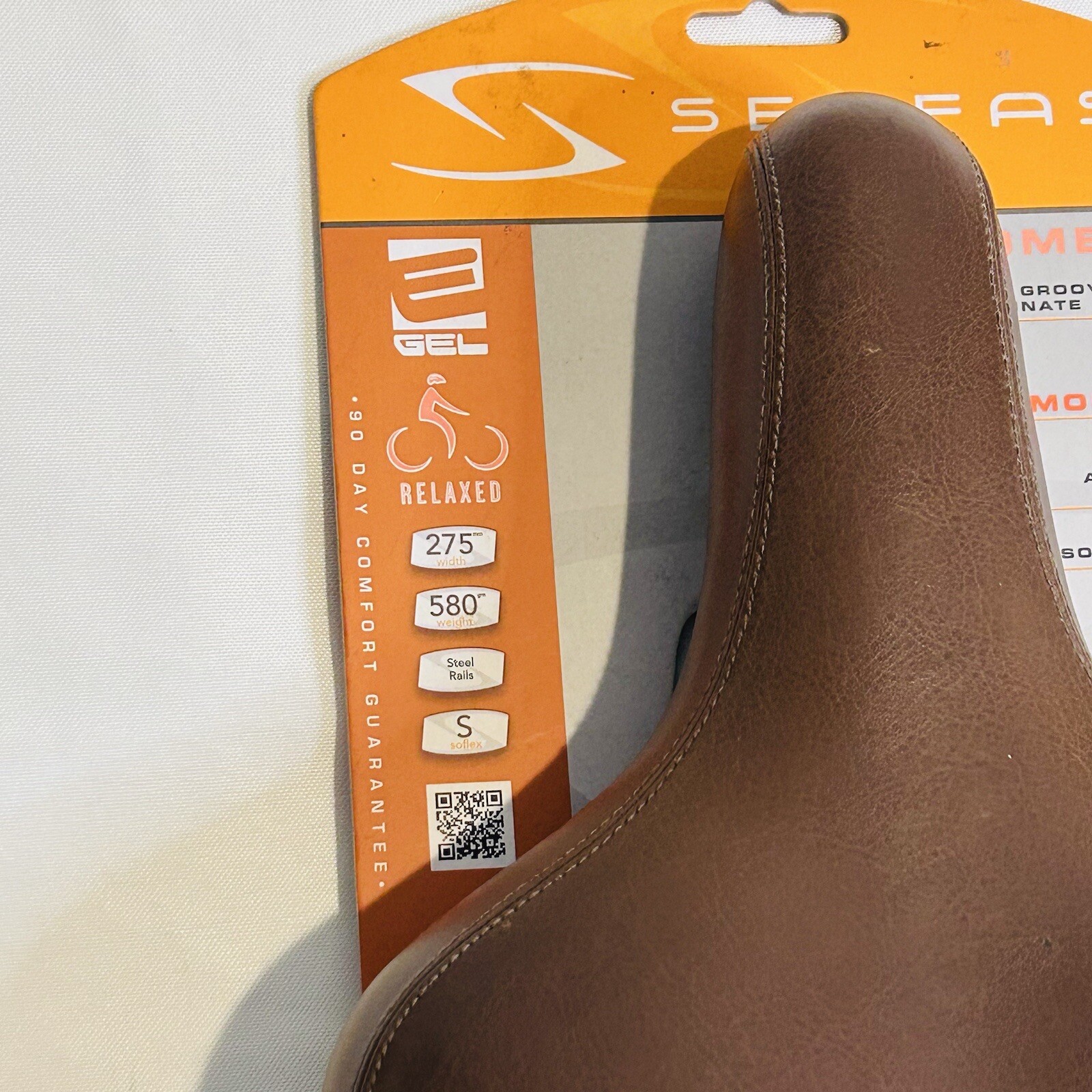 Serfas Women’s Gel Bike Seat E-Gel LSD-100 Brown 10.8″X7.6″