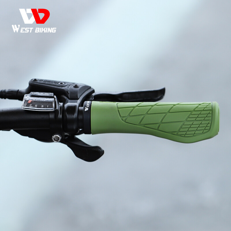 WEST BIKING Bicycle Handlebar Grips Ergonomic Lock-on Rubber Cycling Bike Grips