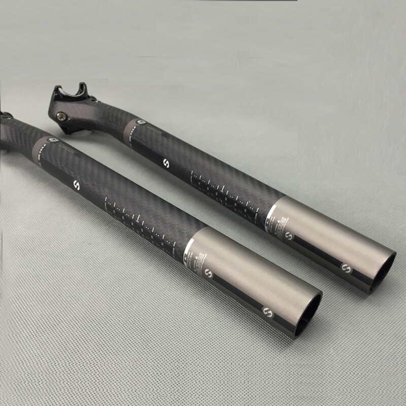 TOSEEK Carbon Fiber Seatpost Offset Mountain Road Bike Seatpost 27.2/30.8/31.6mm