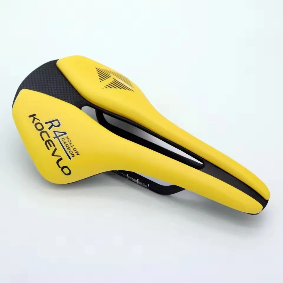 Carbon Fiber Bicycle Saddle Road MTB Bike Seat EV Leather Riding Saddle Cushion