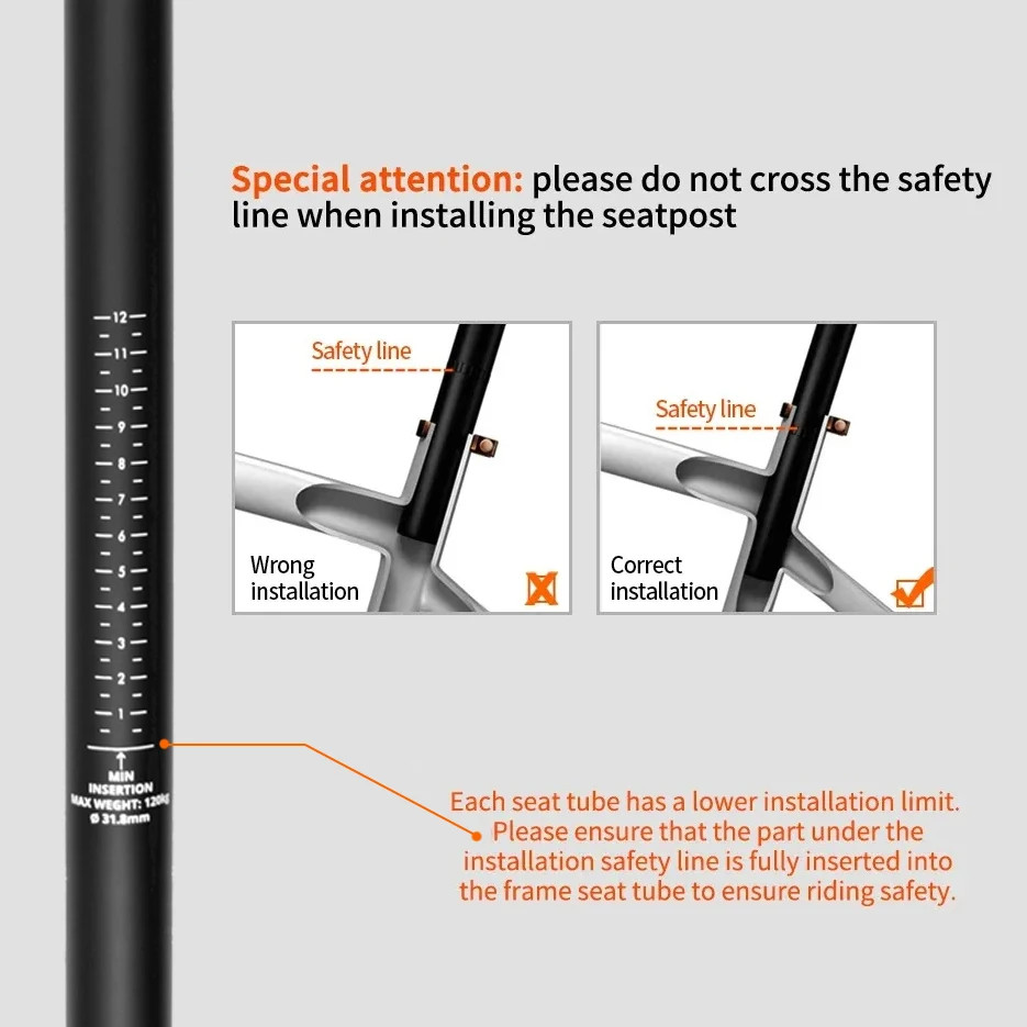 Full Carbon Folding Bicycles Seatpost 5°/25° Offset 31.8/-34.9mm for C/P/T Line