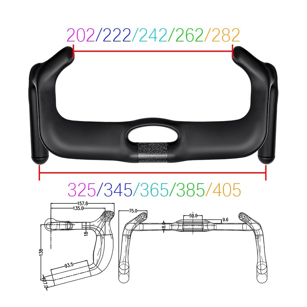 Carbon Track Cycling Handle Sprint Match Bicycle Handlebar TT Bike Handlebar