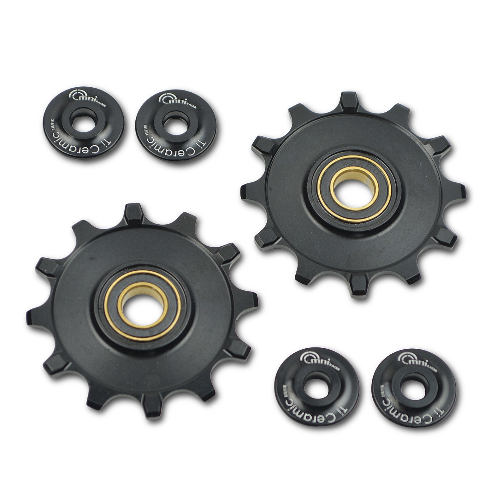 OMNI Racer RACE-Lite Ti Ceramic Derailleur Pulley Set for Shimamo/Sram 11/12 S