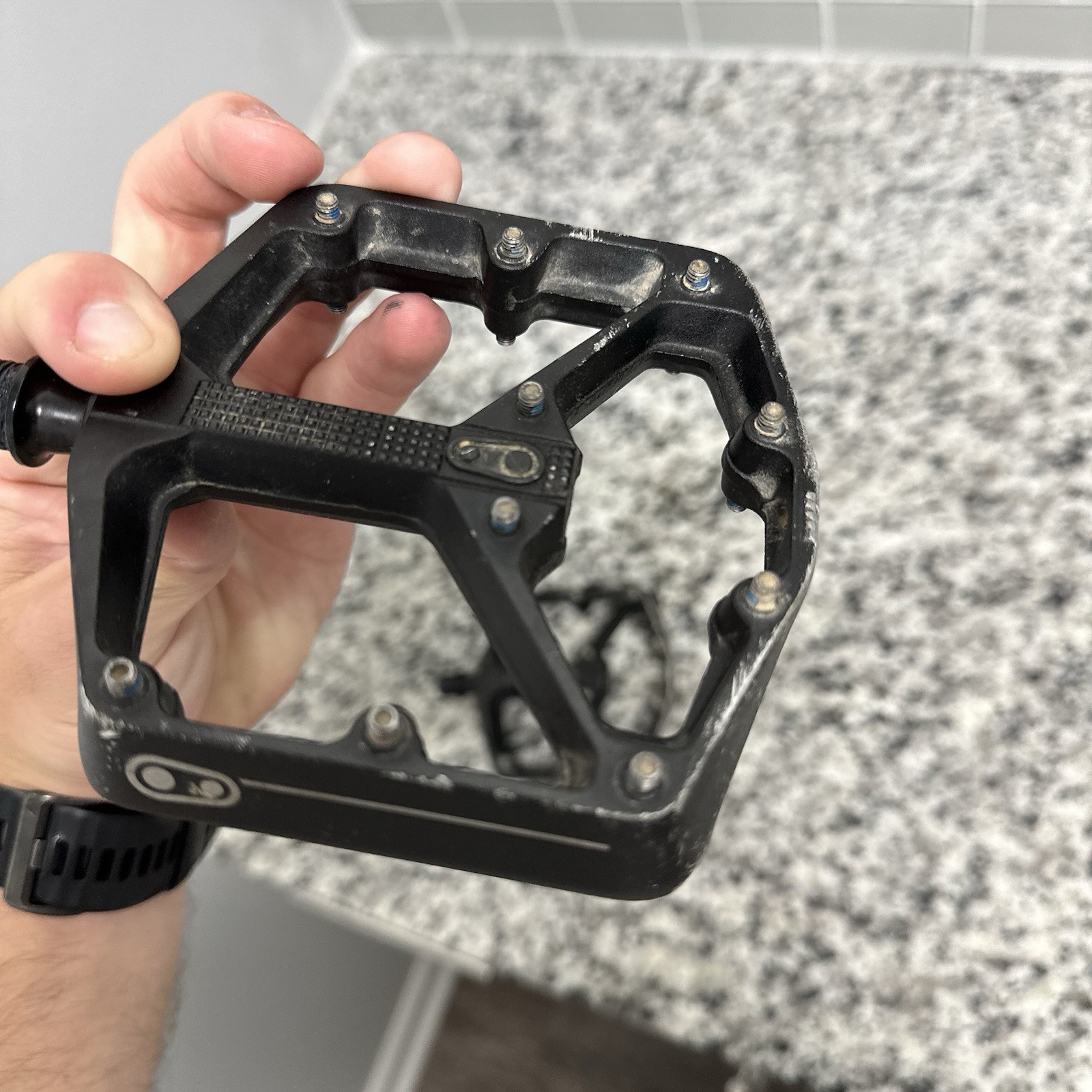 Crankbrothers Stamp Black Aluminum Flat Platform Bicycle Pedals, Pair