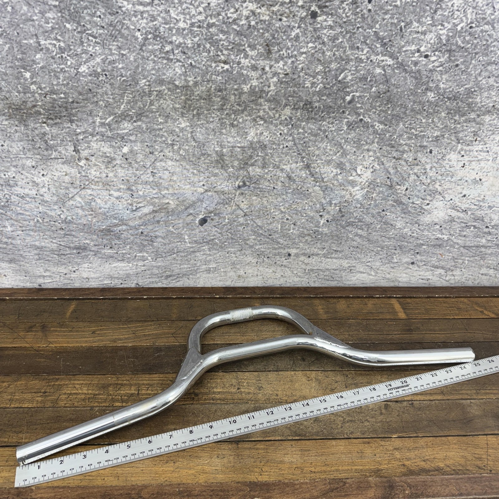 Vintage GT Freestyle BMX Handlebar Chrome Silver Steel Old School Bar BMX Stamp