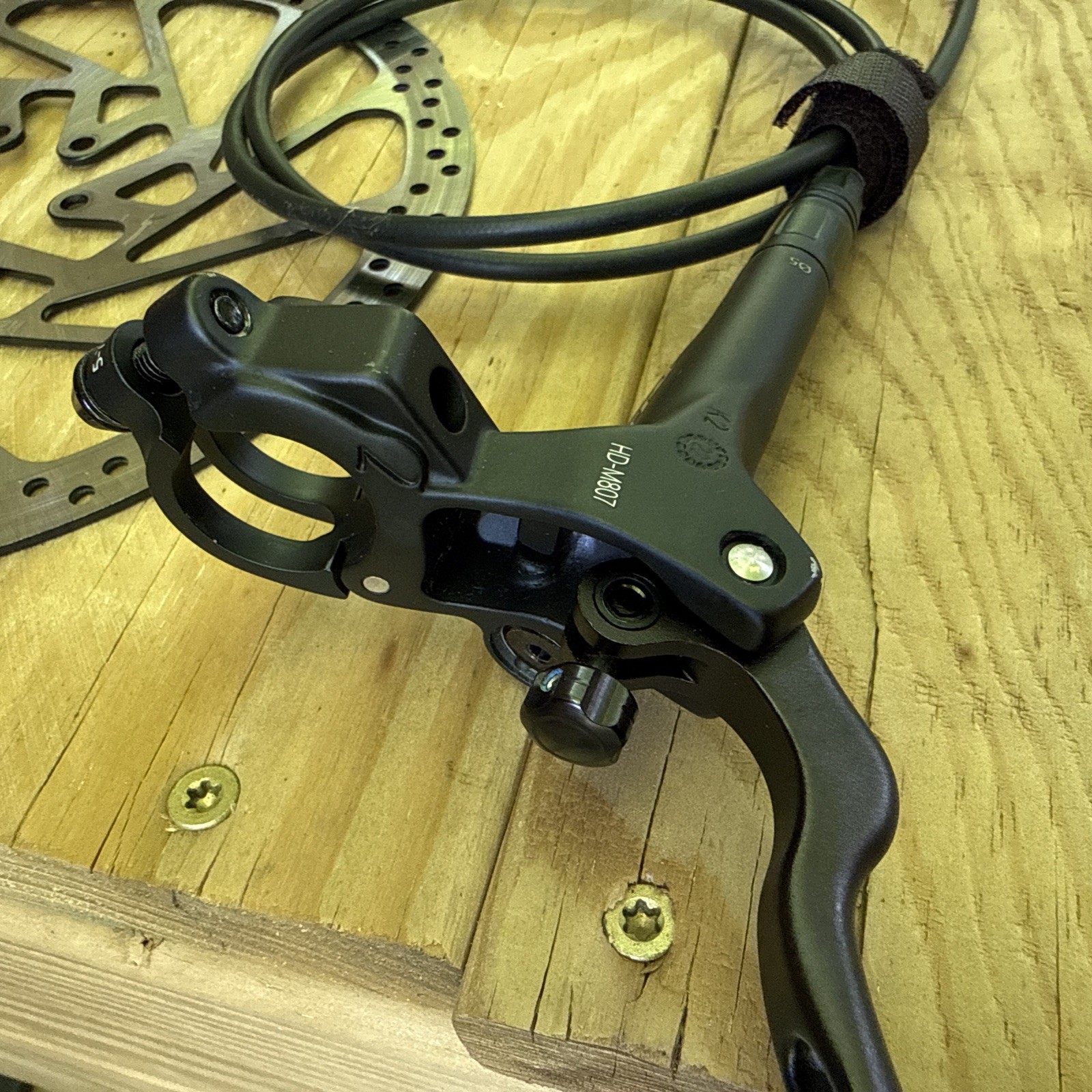 TRP Slate Evo Hydraulic Disc Brake (Front Left) — Post Mount with 203mm Rotor