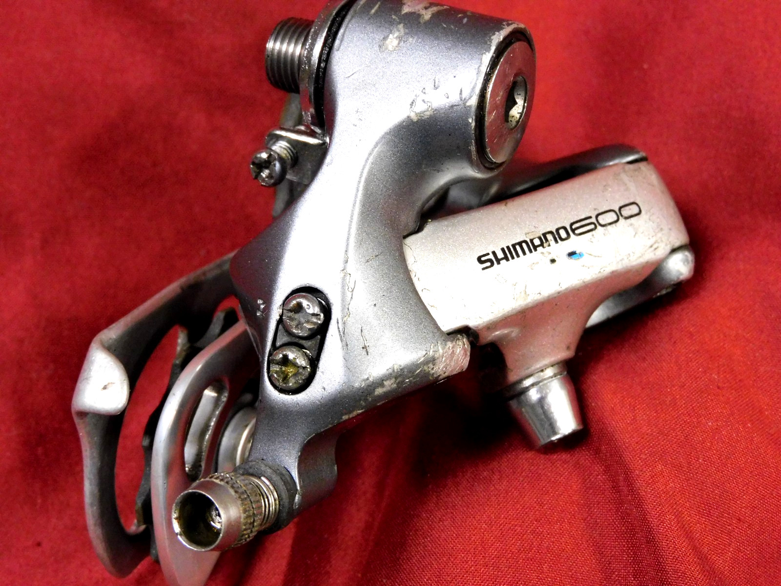 1996 Shimano 600 Ultegra Tri-Color RD-6401 Silver Short Cage Rear Derailleur