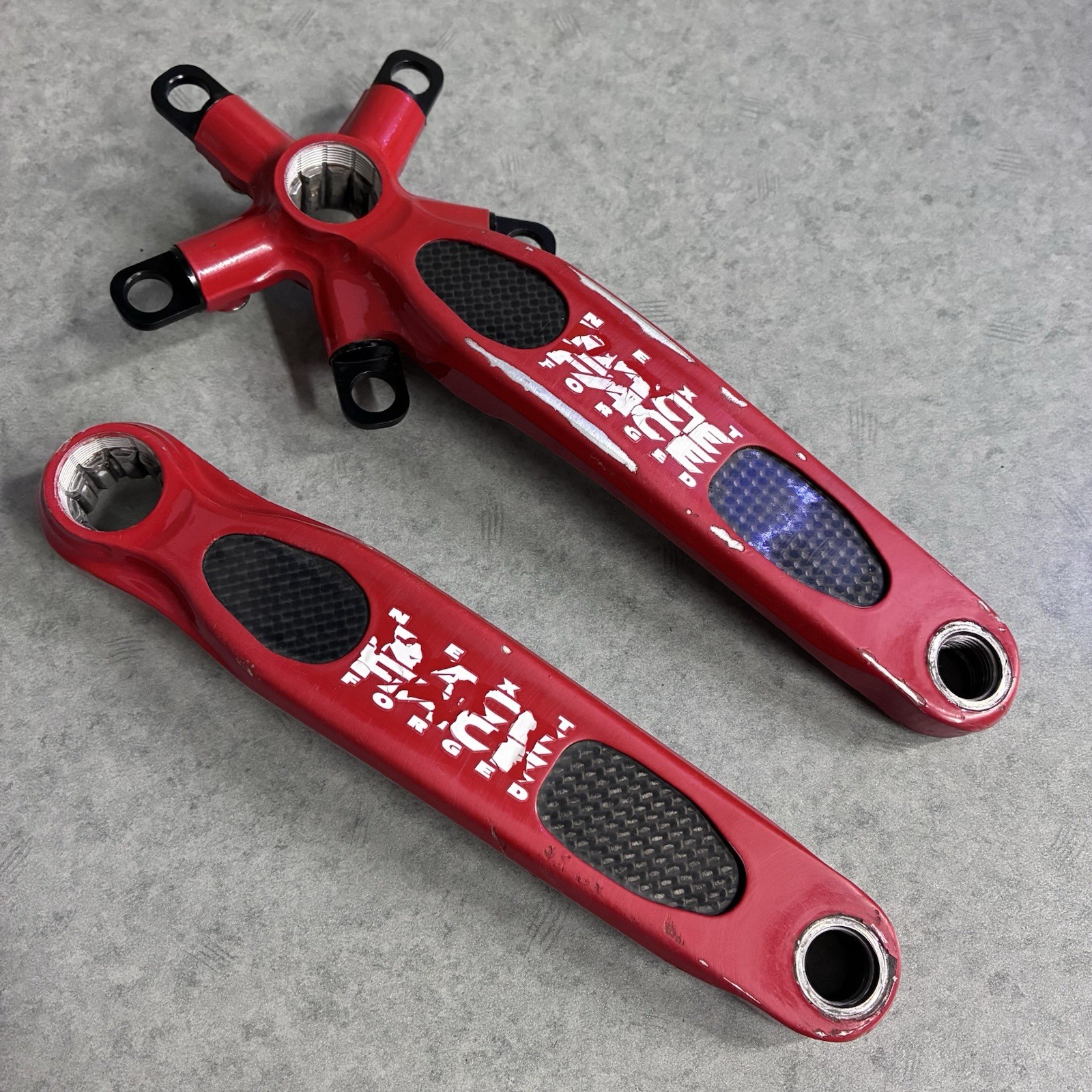 Vintage Red Race Face Next Crank Arm Set 175mm ISIS 94/58mm BCD Carbon Turbine