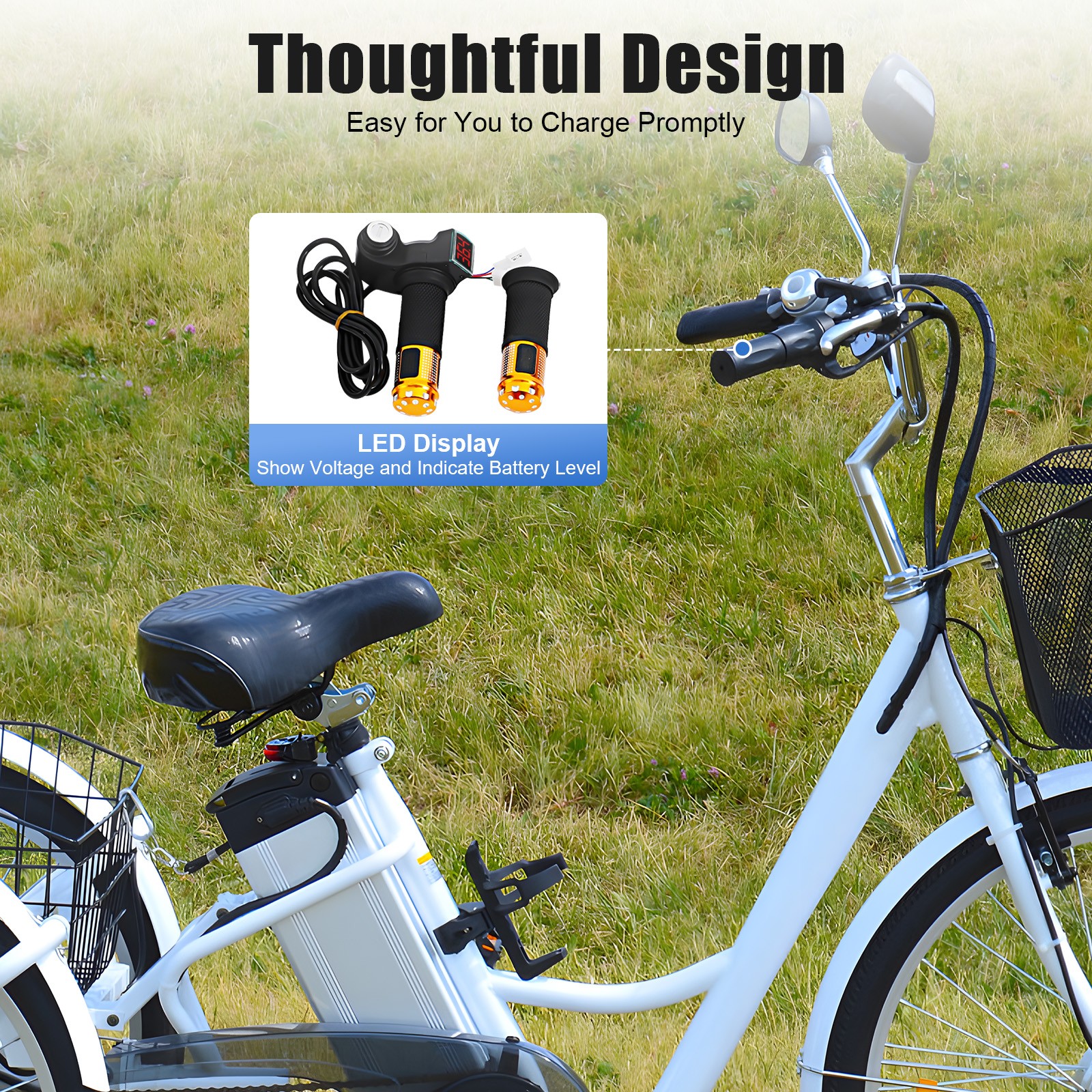 New 48V 750W Electric 3-wheel Bike Brushless Motor Kit For Adults Tricycle Trike