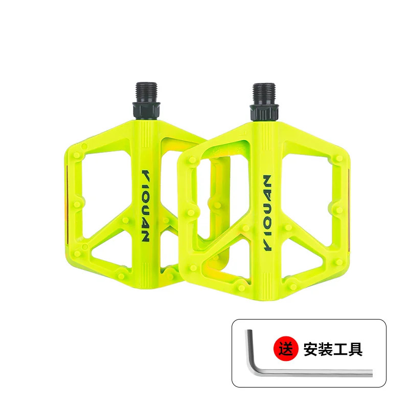 Non-Slip Wide Platform Bike Pedals for BMX, MTB & E-Bikes – 9/16″ Nylon Bearings