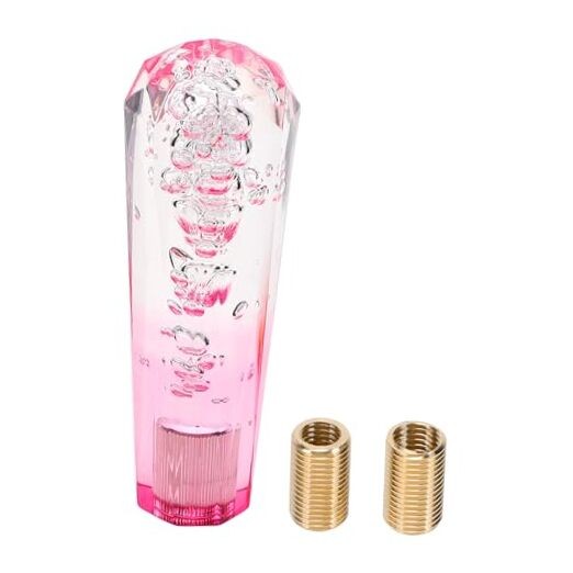 Diamond Two-tone Crystal Shift Knob Gear Shifter Knob Acrylic Stick Pink