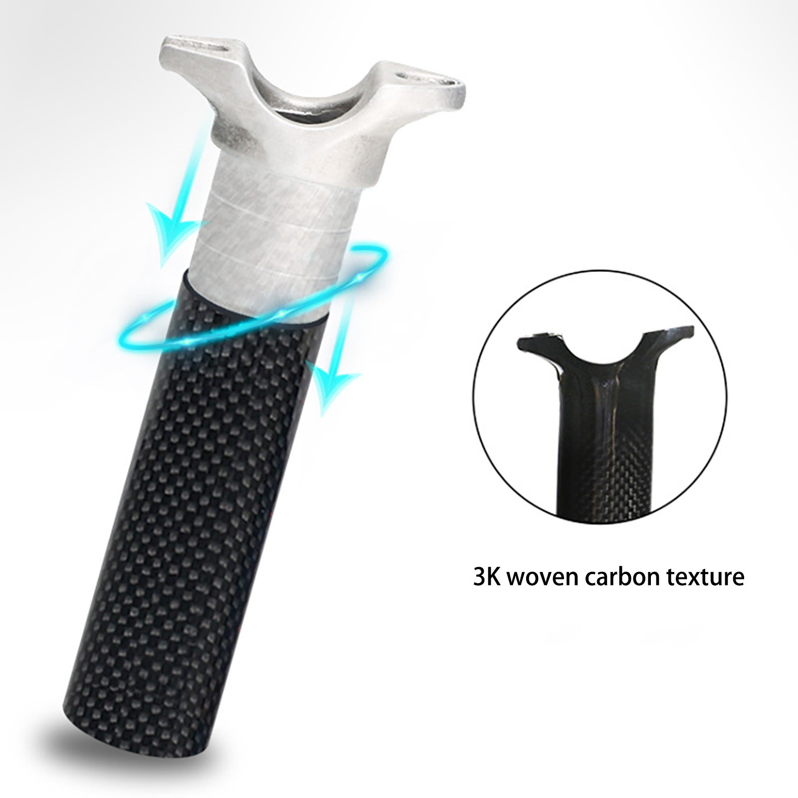 3K Carbon Fiber Bicycle Seatpost Racing Road Bike Seat Post Tube 27.2 x 350 mm