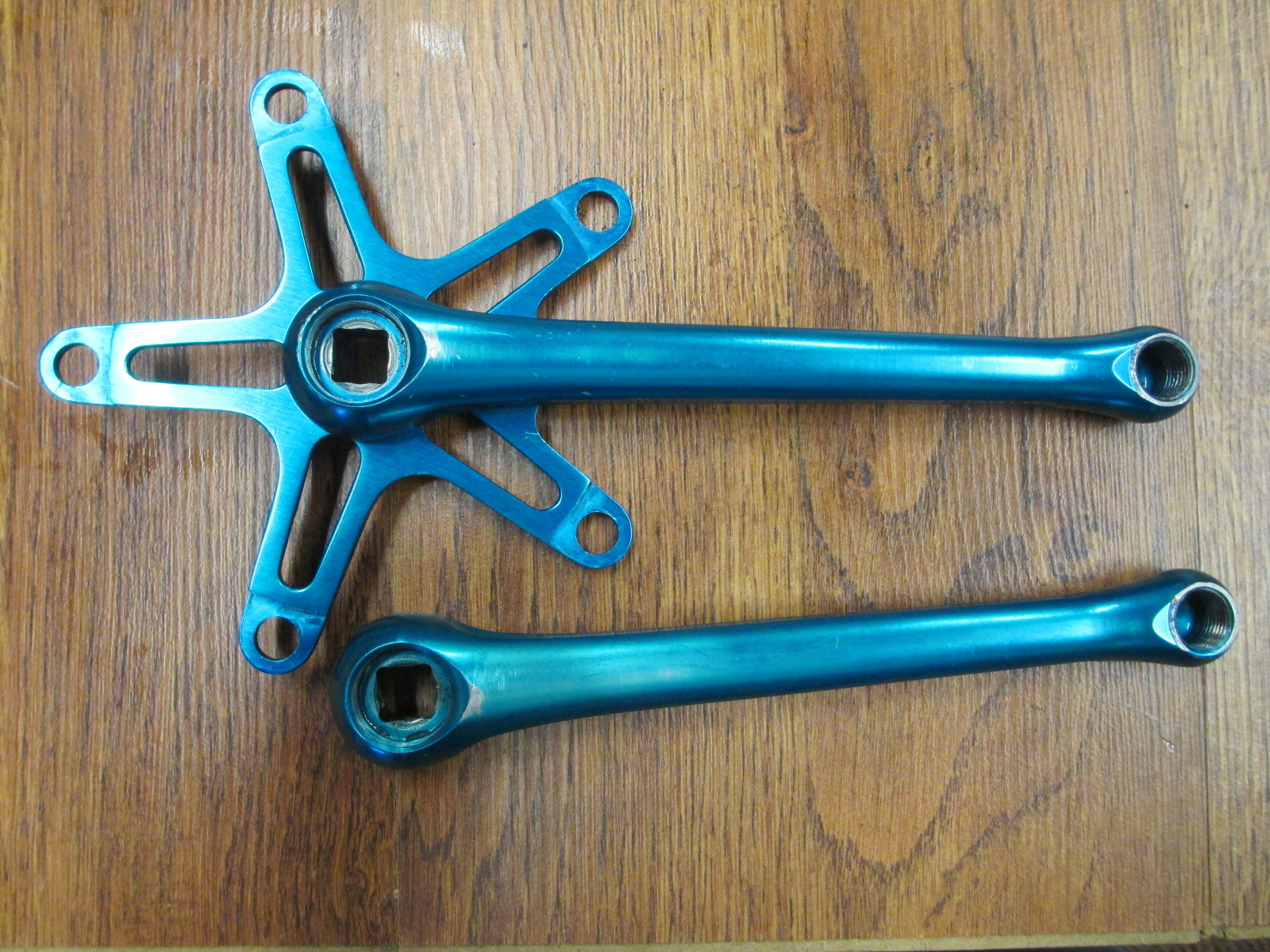 RARE VINTAGE BLUE ANODIZED GRAFTON TOP LINE SPEED STICK 177 130 BCD CRANK 107 BB