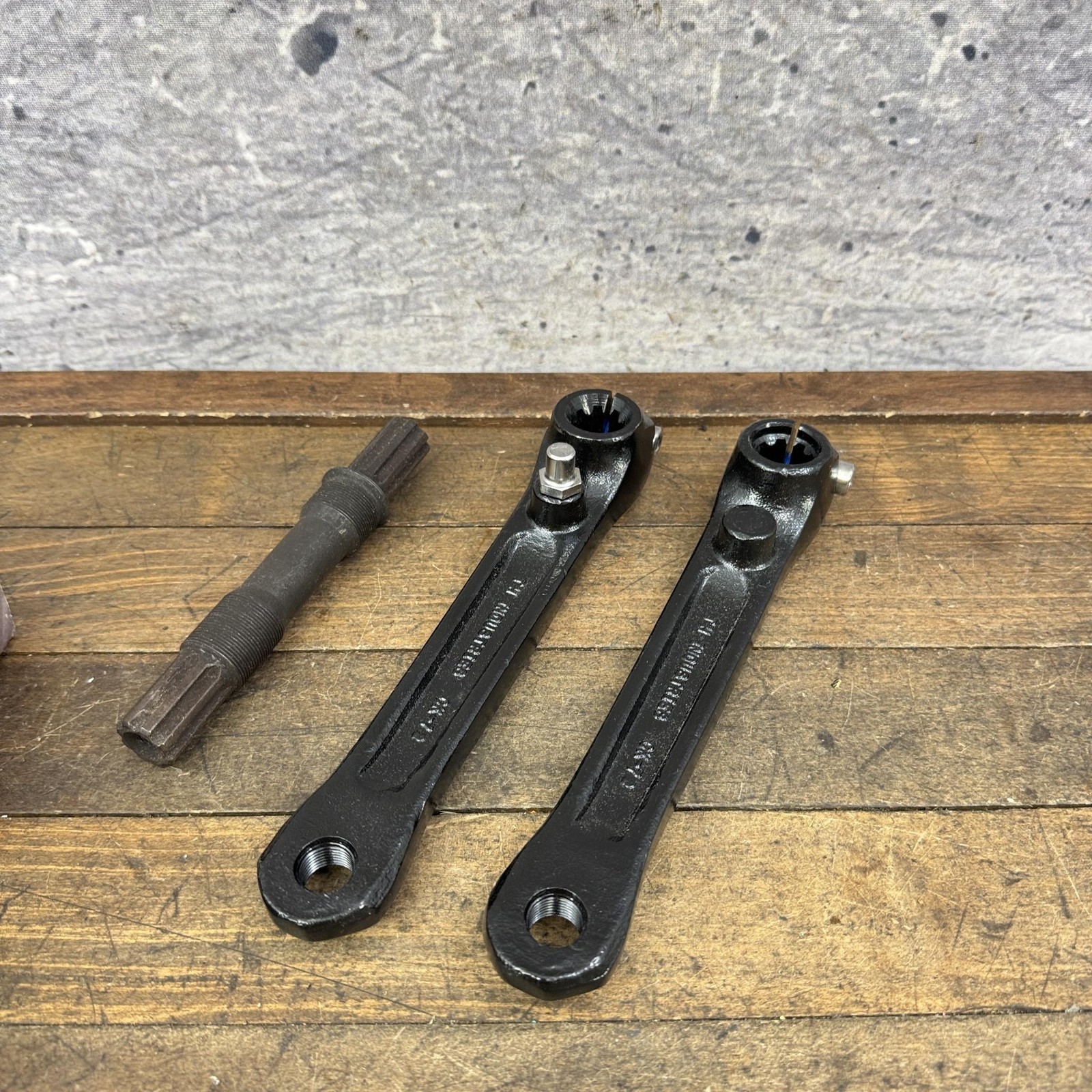 FSA The Pig BMX Crank Set 180mm NOS Forged Cromo Black 3pc BB Steel