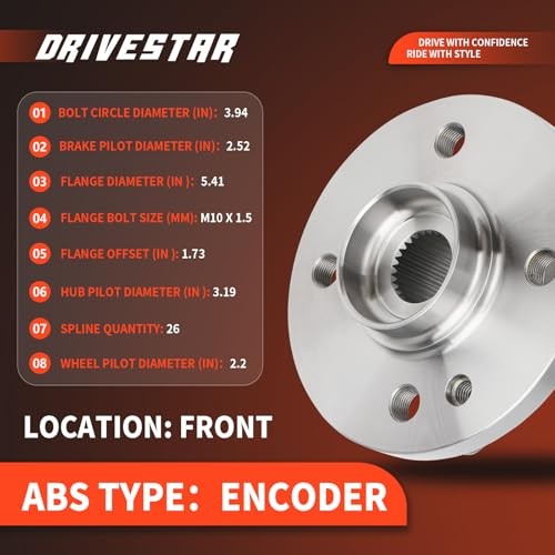 513309 Pair Front Wheel Hub & Bearing Assembly Driver & Passenger 513309-2pcs