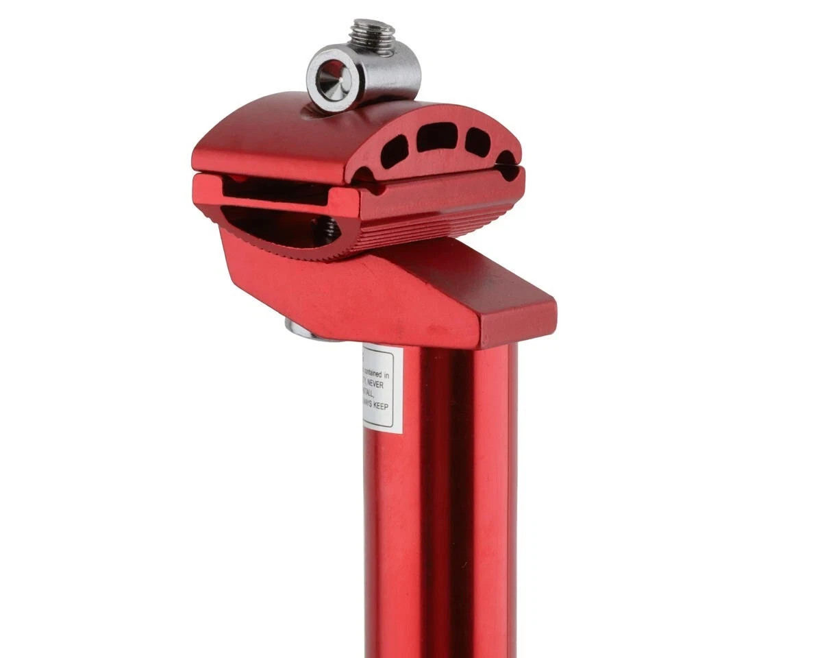 MCS Alloy Micro Adjust 25.4mm x 350mm Seat Post ALL RED