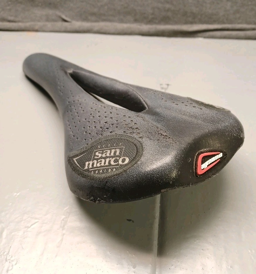 Vintage Selle San Marco Era Bicycle Saddle Seat Italy Aymano Carbon Fiber Used