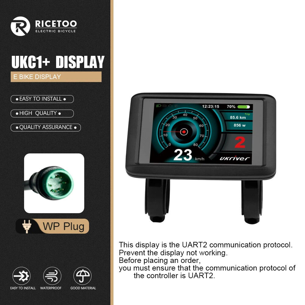 Ebike 17A26A30A40A 3-Mode Sinewave Controller 24V36V48V Motor LCD UKC1+Display