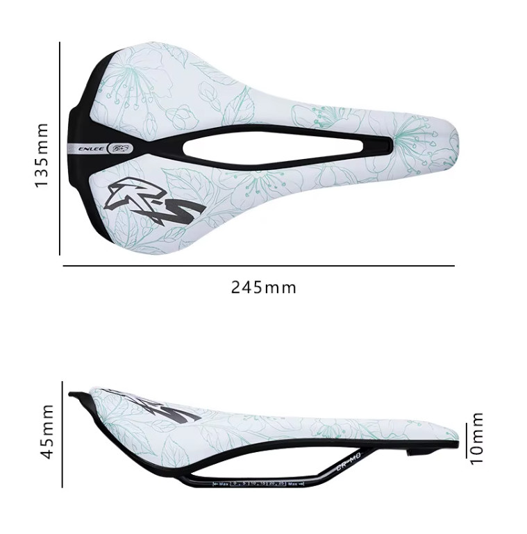 Bicycle Saddle Comfort Pressure Relief Road Mountain Bike Seat Gravel Race Enlee