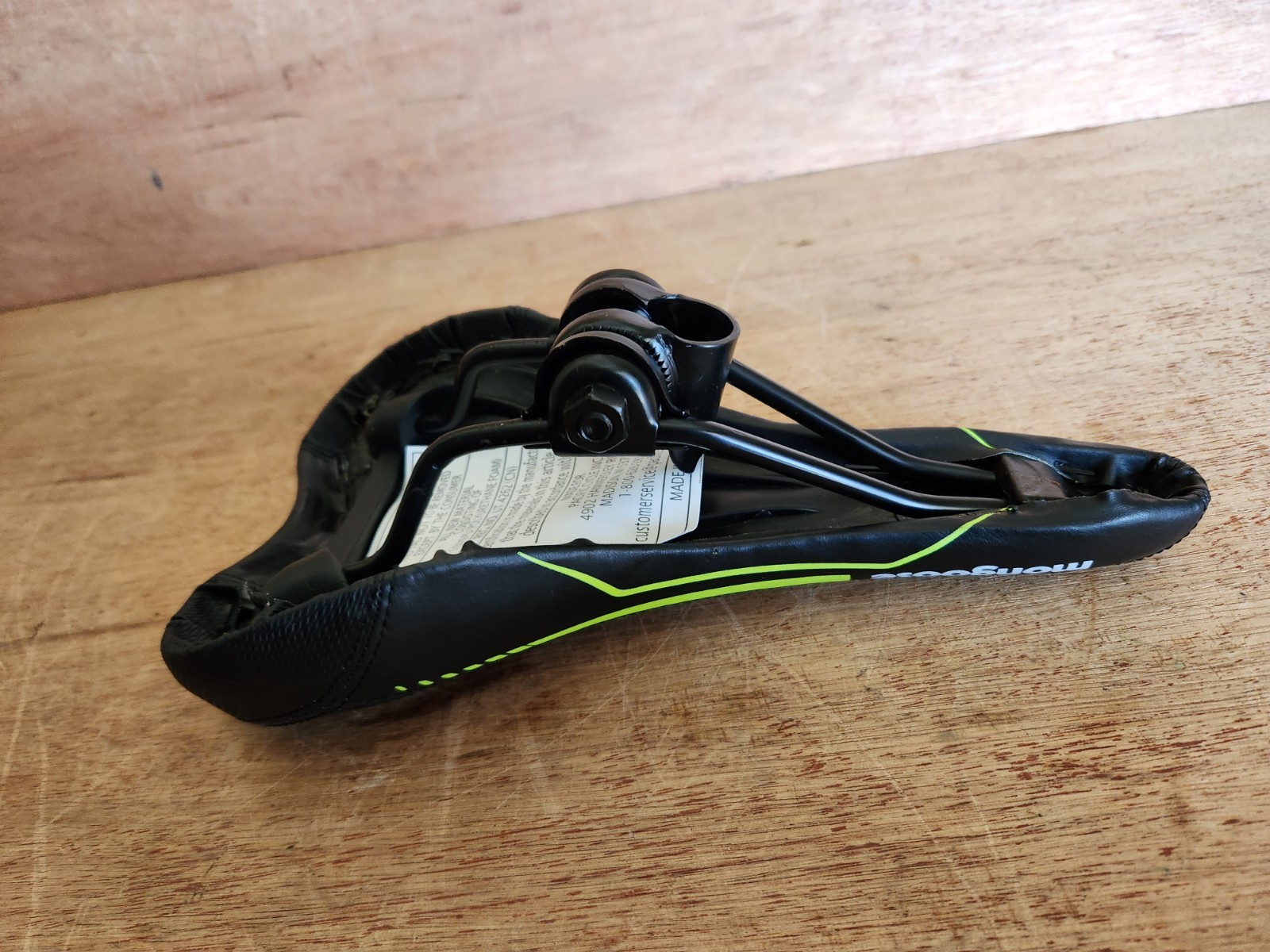 Mongoose BMX Cycling Bike Seat Bicycle Saddle Black Yellow/Green Neon Pacific