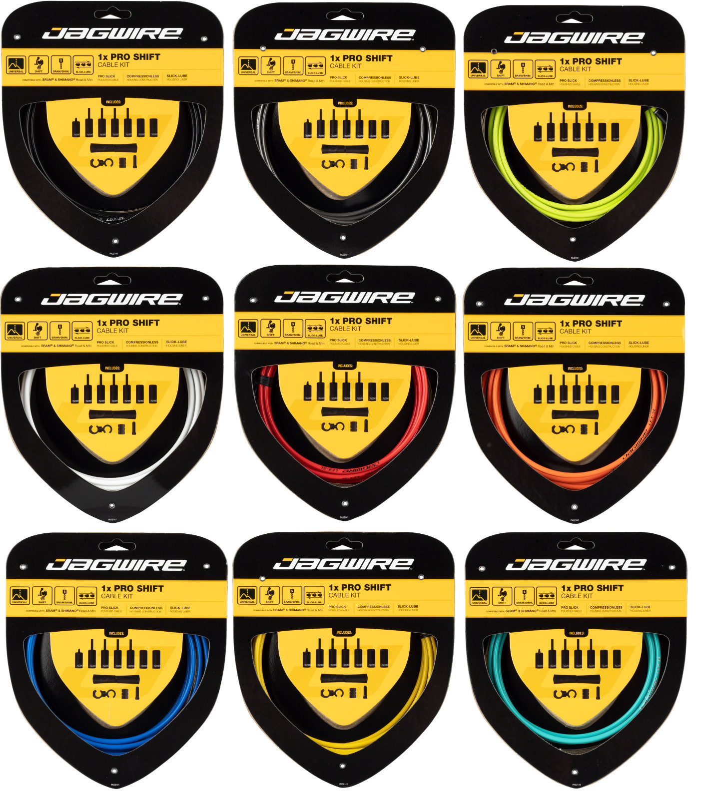 Jagwire Pro 1X Shift Kit | Road/Mountain | SRAM/Shimano | All Colors