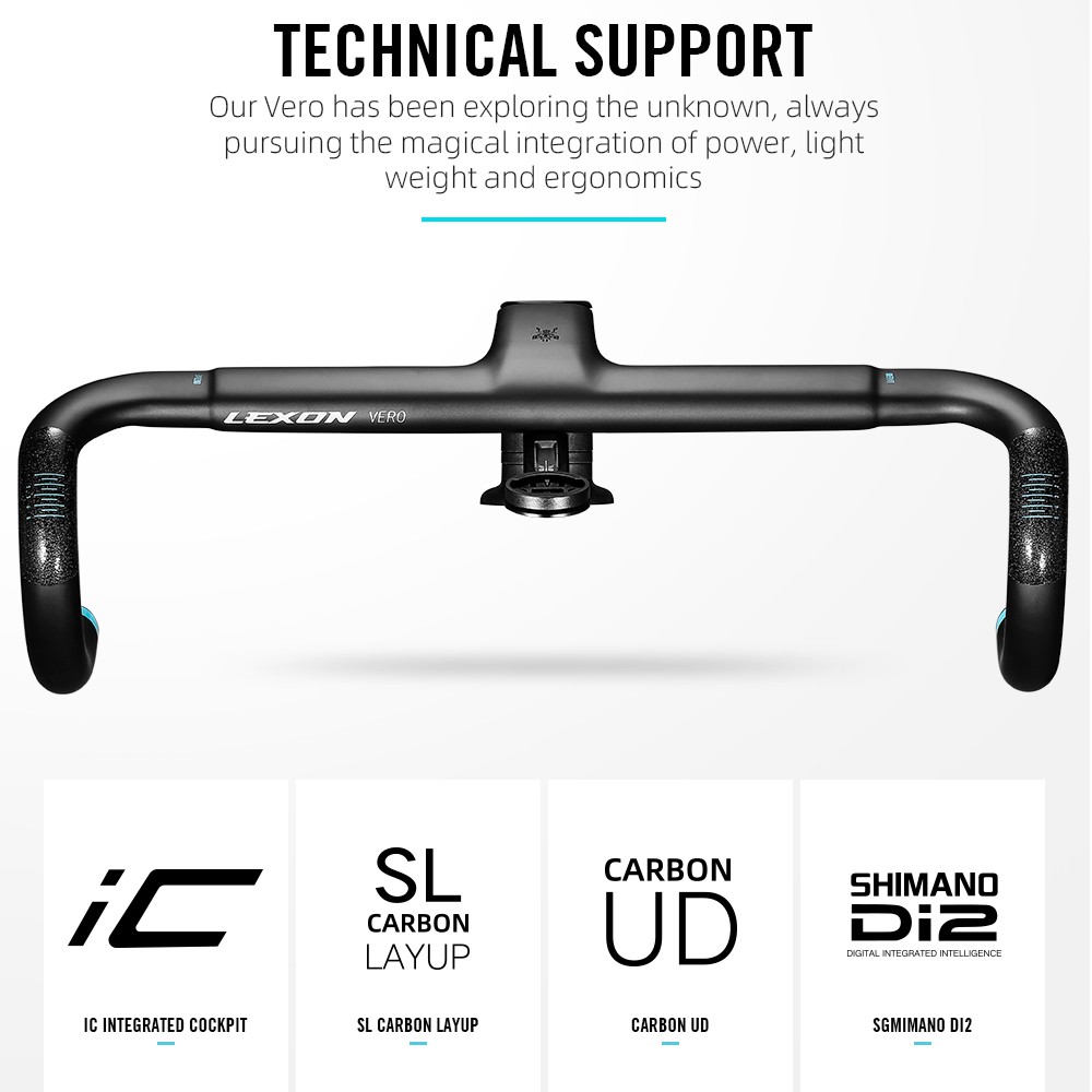 T1000 Integrated Carbon UD Road Bike Handlebar with Full Inner Cable Racing Handlebars