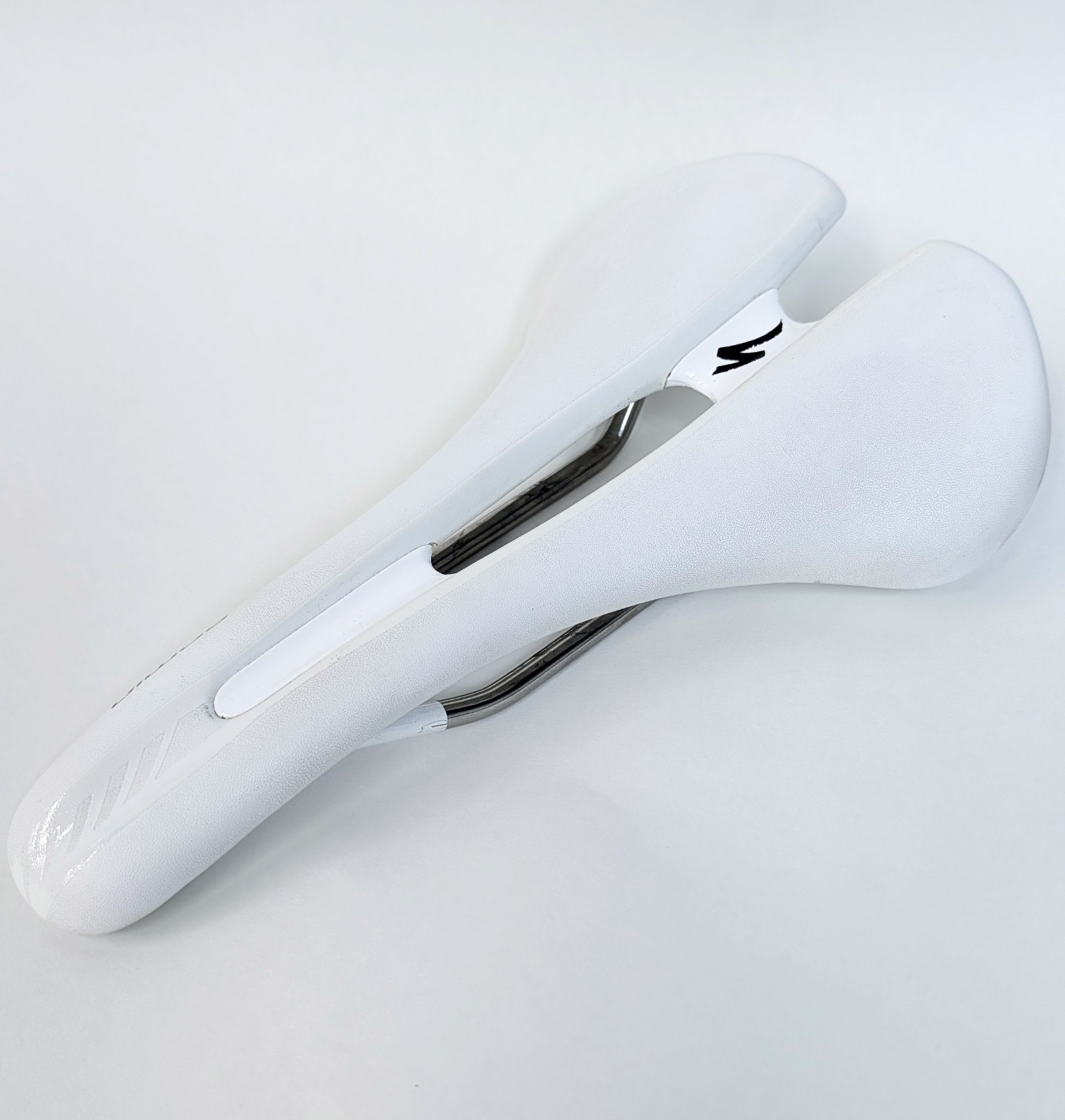 Specialized Romin Saddle White Titanium Rails 155mm Cut-Out Road Gravel Cycling