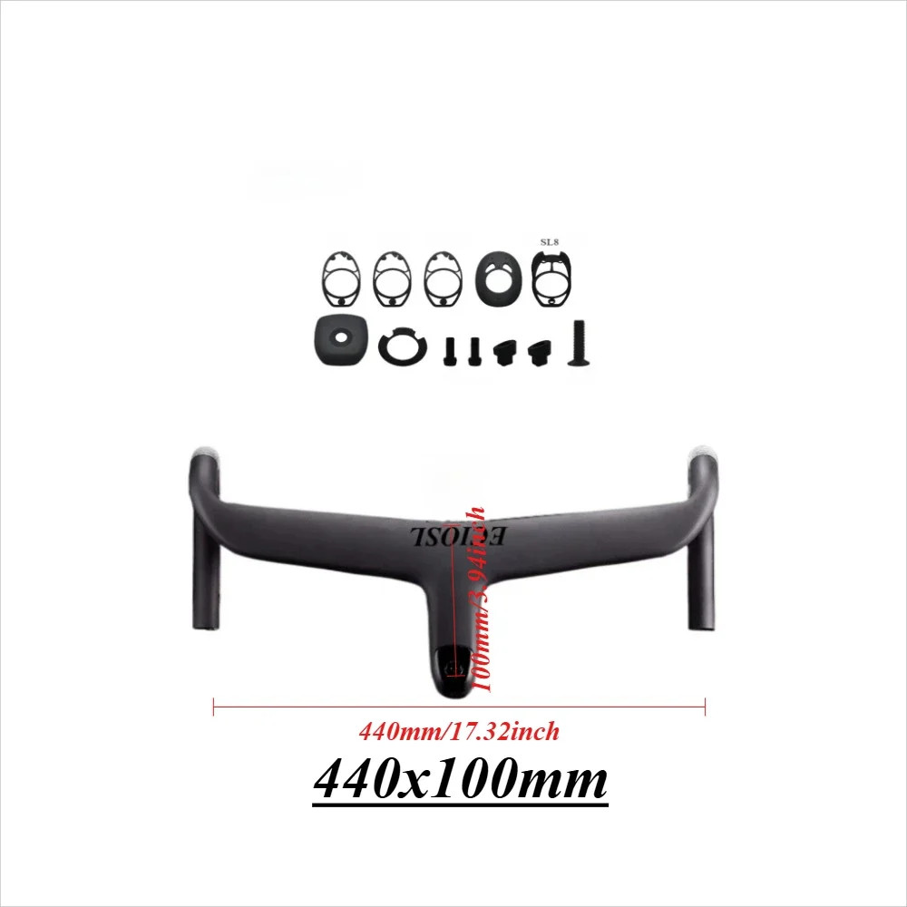 Carbon Internal Cable Routing Di2 Cockpit Handlebar and Stem for Road Bicycle