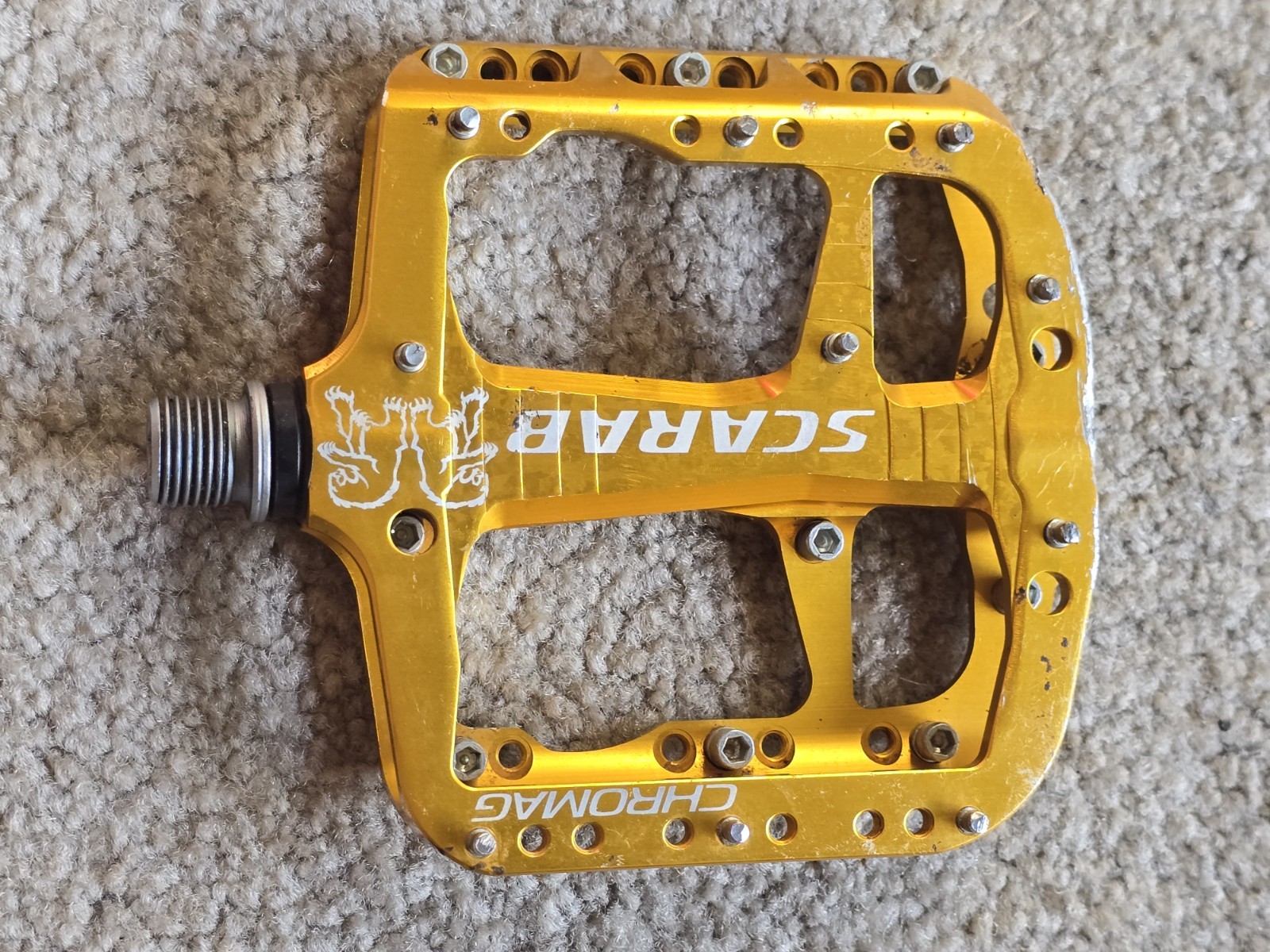 Chromag Scarab Platform pedals 9/16 sealed bearings Gold BMX mountain bike Mtb
