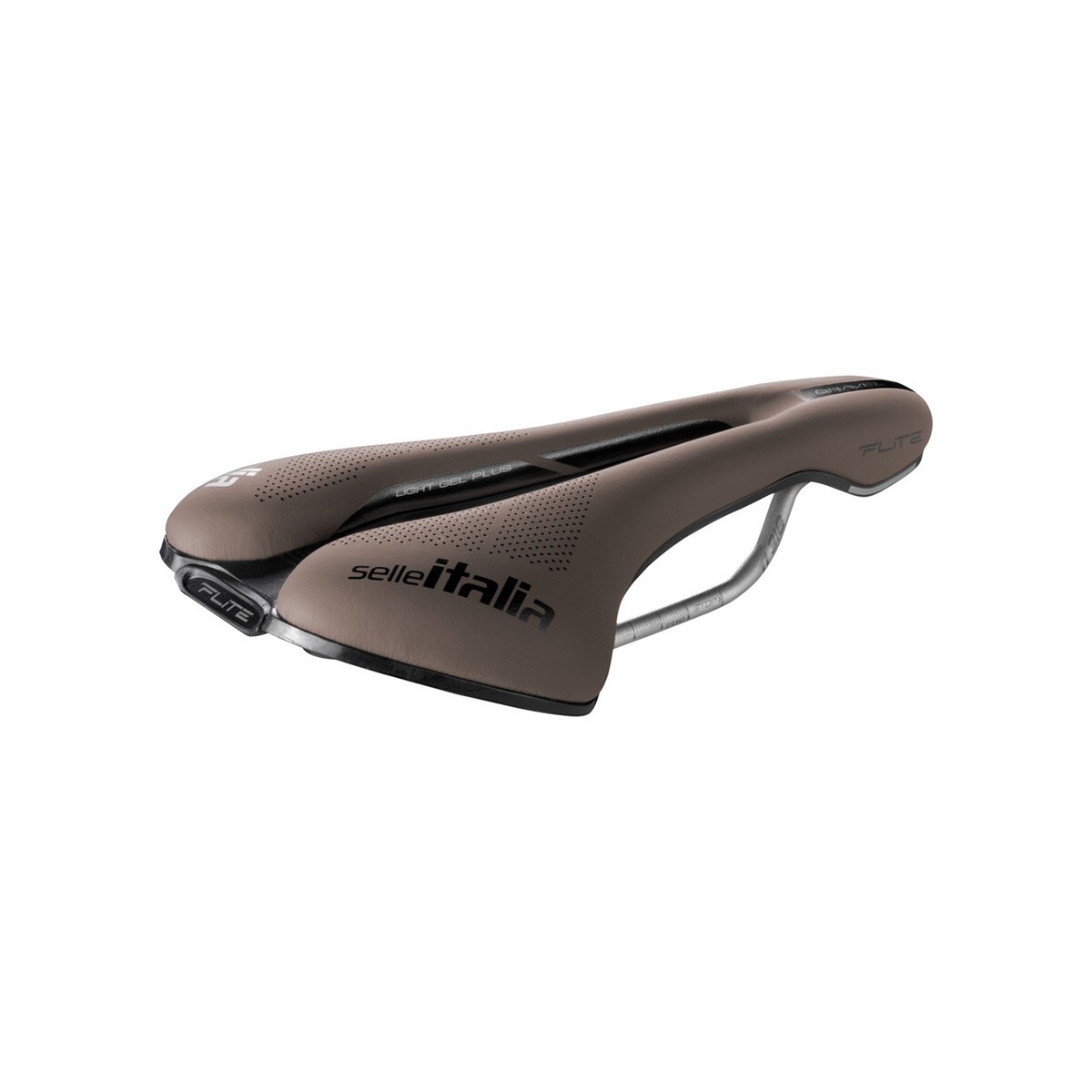 SELLE ITALIA FLITE BOOST GRAVEL – SUPERFLOW – TI 316 RAILS – BROWN GRAVEL SADDLE