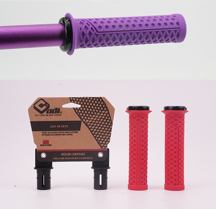 ODI Vans V2.1 Lock On Flanged Grips MTB Bike Black Red Blue Gum Graphite Purple