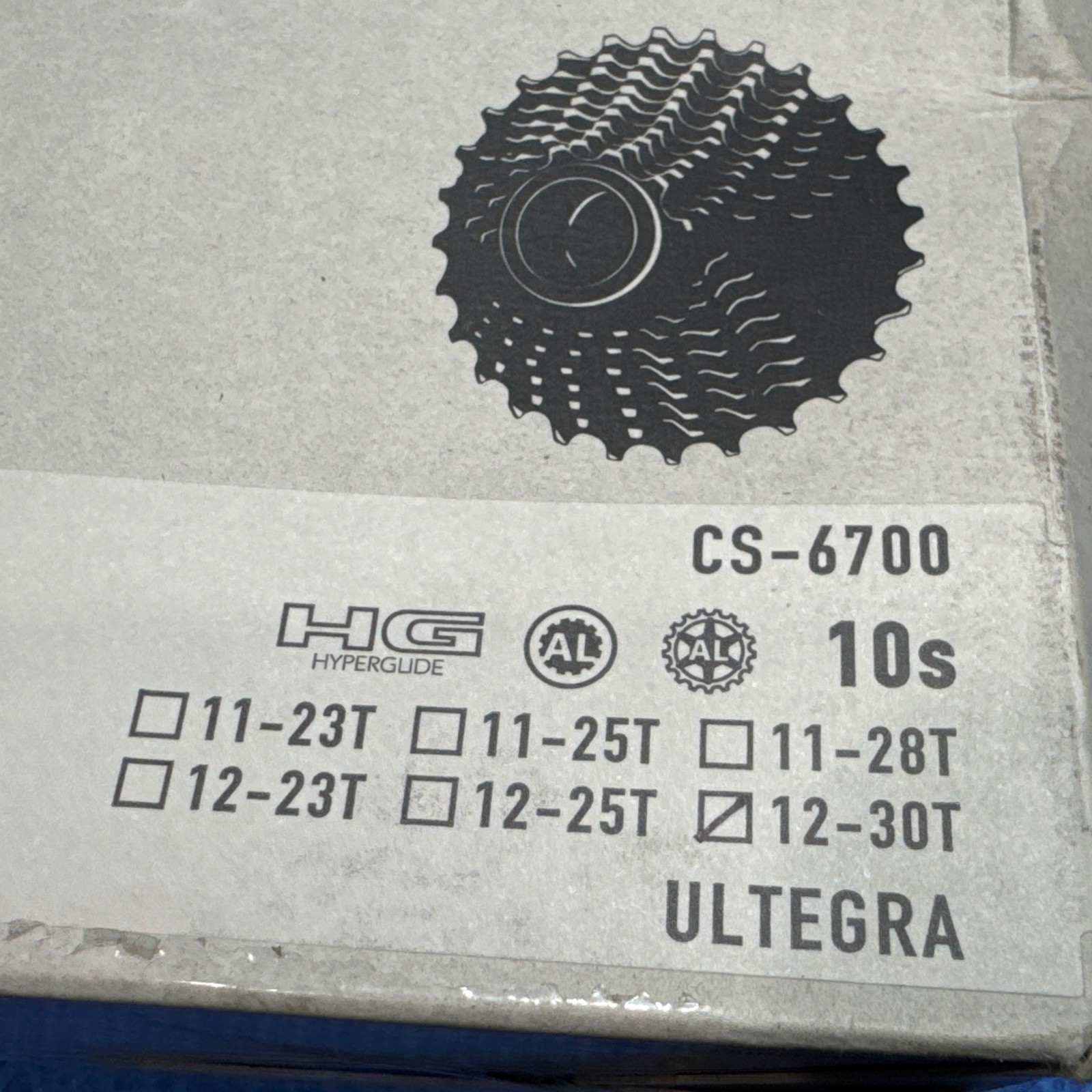 Shimano Ultegra CS-6700 Cassette – 10 Speed, 12-30t, Silver