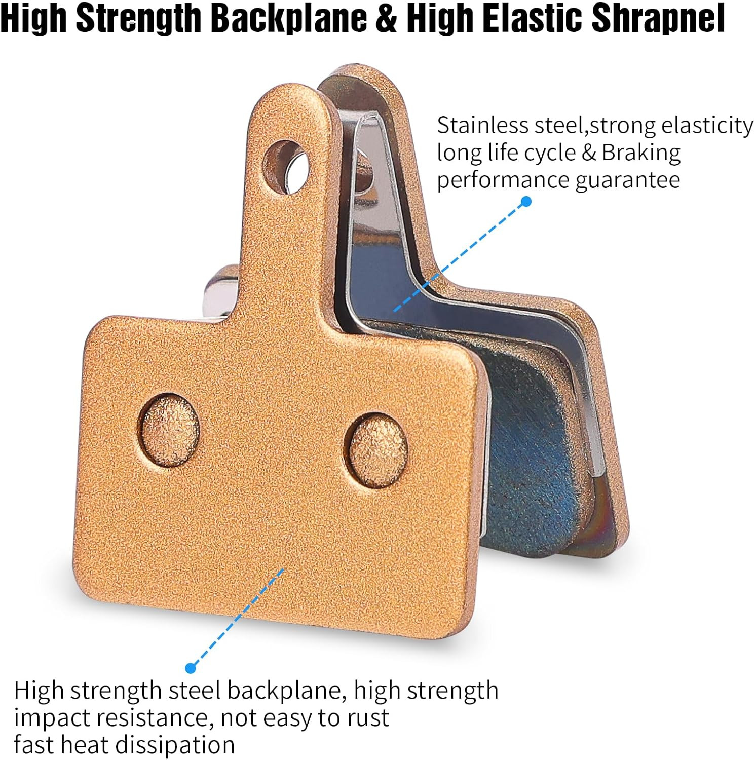 25 Pairs Sintered Metal Ebike Bicycle Disc Brake Pads, Compatible with Tektro Br