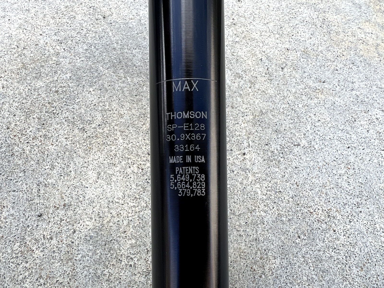 Thomson Elite Seatpost 30.9x367mm Uncut Mountain Gravel Bike MTB CX Black