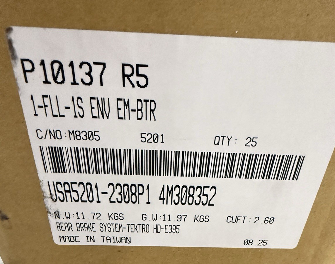 TEKTRO TRP HD-E395 Right Rear Hydraulic Disc Brake Lever Caliper *NEW GENERATION
