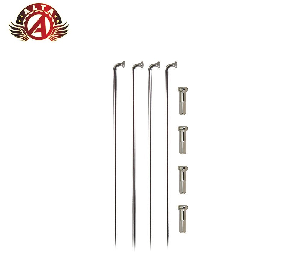 4 REPLACEMENT ALTA Bicycle Spokes 14g Stainless Steel W/Nipple Silver 76mm-315mm