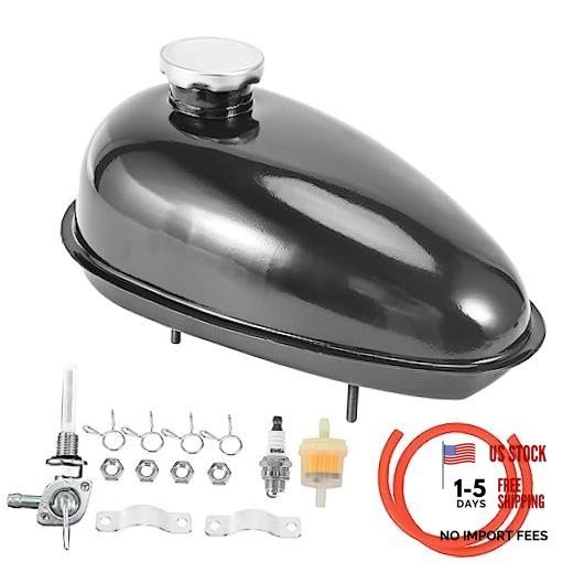 Trkimal Upgrade Metal Fuel Gas Tank with Petcock Cap for 49cc 3L (0.79 Gallons)