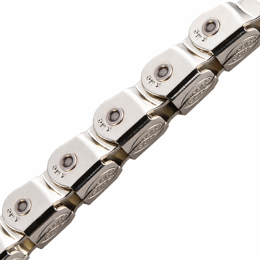 KMC Kool Knight KK710 BMX Chain – 1/2″ x 1/8″ Single-Speed, 112 Links, Silver.