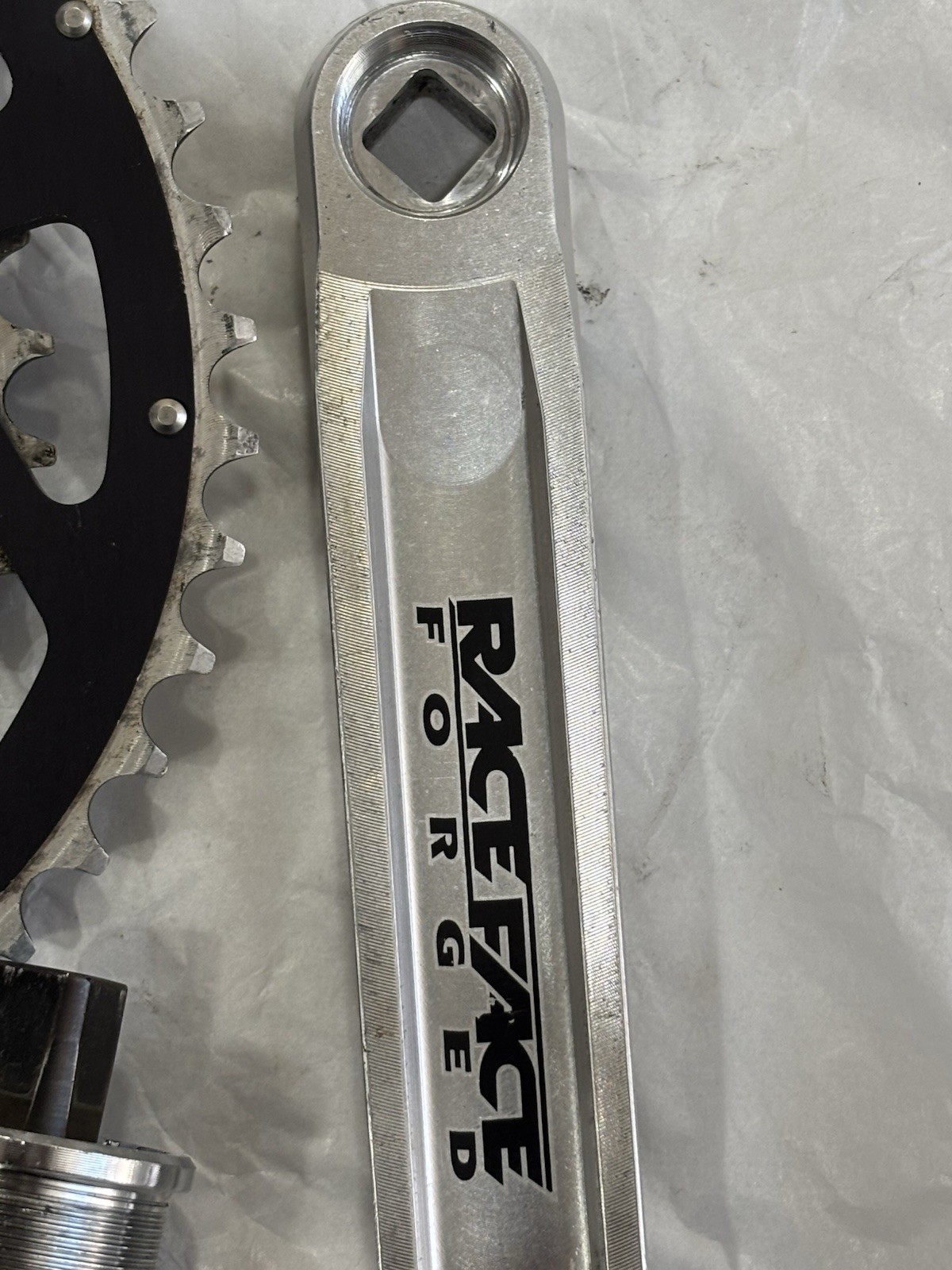 Race Face Forged Crankset Square Taper Vintage 90’s MTB 175mm Shimano Un52 Bb