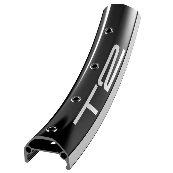Halo T2 24″ Rim, 36h (CNC Sidewall) – Black/Silver