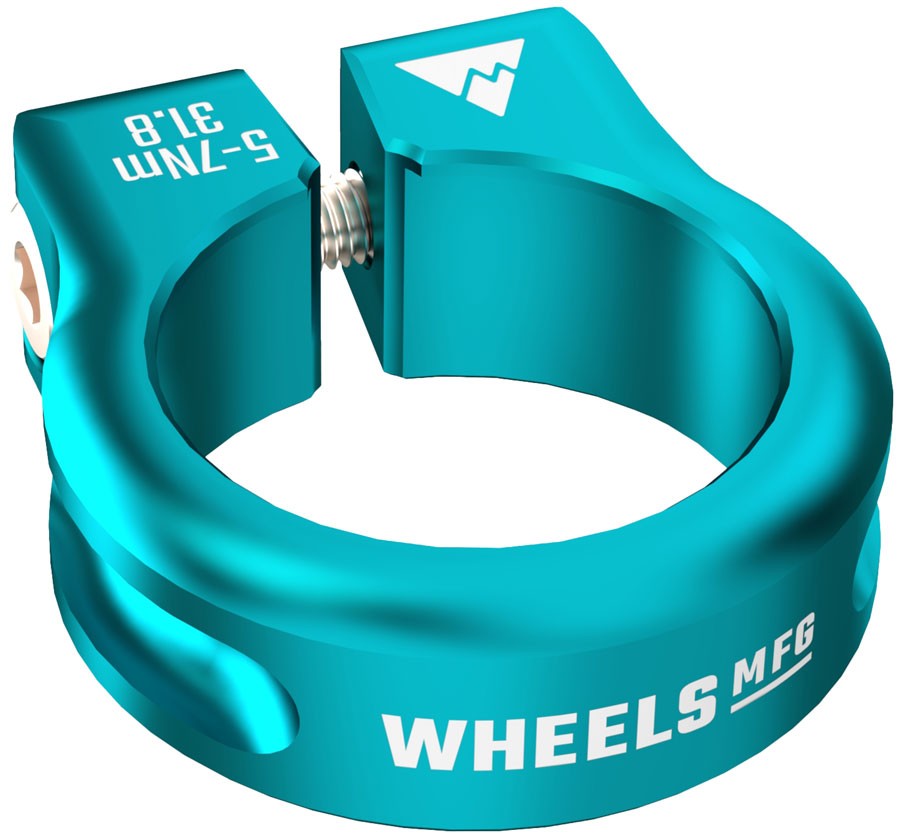 Seatpost Clamps – Wheels Manufacturing Seatpost Clamp – 31.8mm, Bolt-On, Teal –