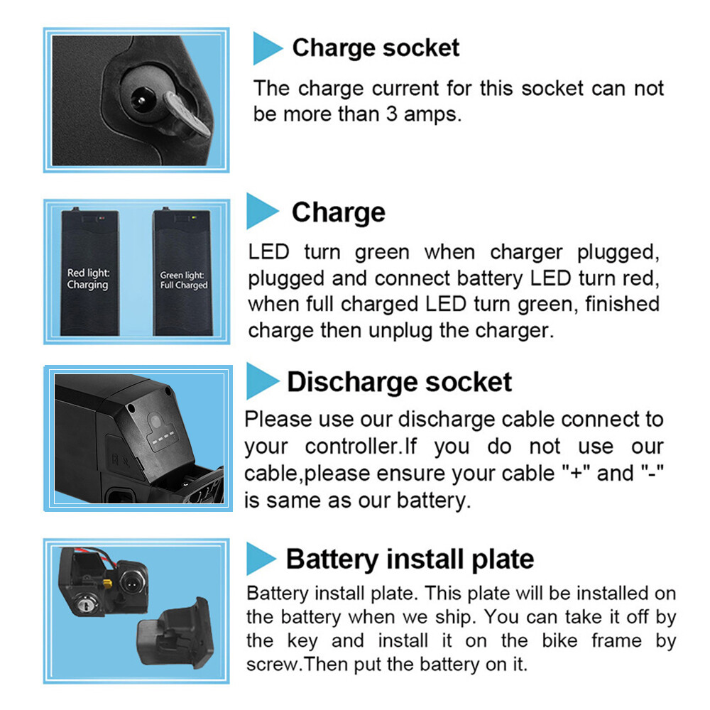 Dorado eBike Battery with Samsung Cell 48V 52V 20Ah Reention Electric Bike Battery DE