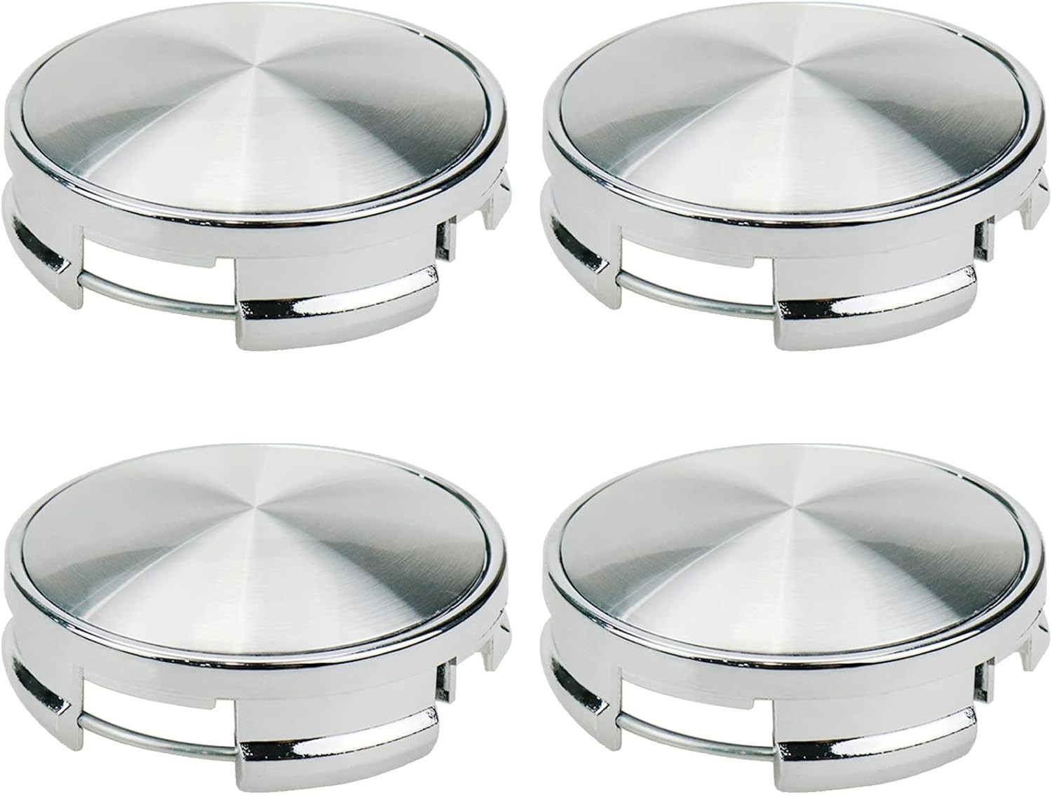 Wheel Center Caps,62mm Rim Hub Center Covers Outer 62MM,Inner 63MM Silver