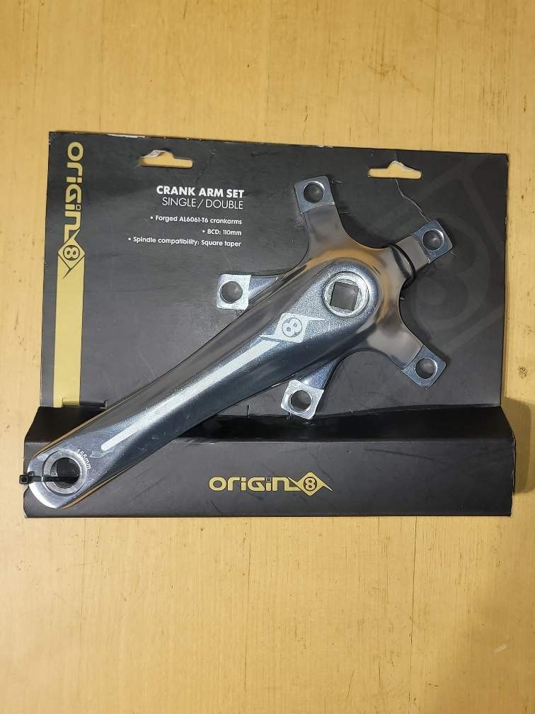 ORIGIN8 Alloy Crank Set CRANKARM SET OR8 140 110 bcd FORGED SIL