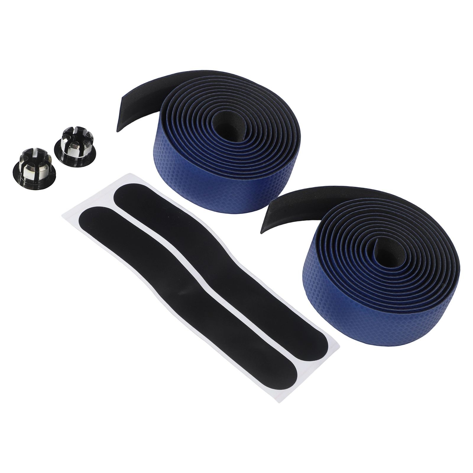 Carbon Fiber PU Leather Bike Handlebar Tape ?C Anti Slip Strap Belt Set